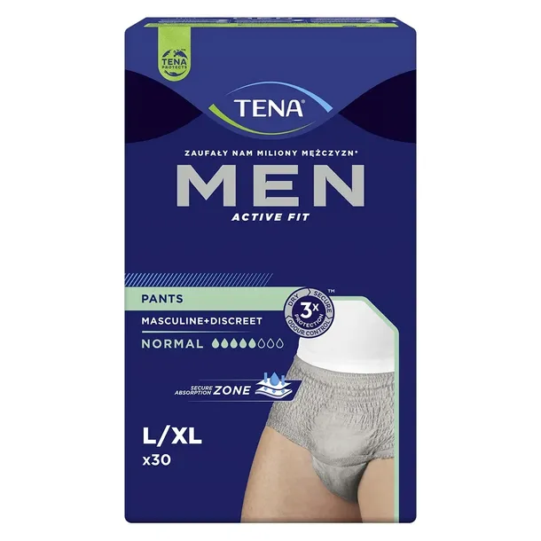 Majtki chłonne Tena Men Pants Normal Szare L/XL 30