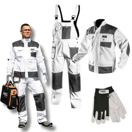 neo-tools-ogrodniczki-meskie-robocze-bluza-rekawice-biale-komplet-zestaw