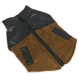 kurtka-ocieplana-dla-psa-brazowa-25cm-z-zamkiem-ubranko