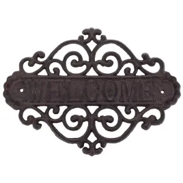 tabliczka-zeliwna-brazowa-oznaczenie-welcome-szyld