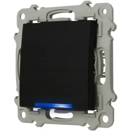 ospel-szafir-czarny-wlacznik-pojedynczy-podswietlenie-niebieskie-bez-ramki