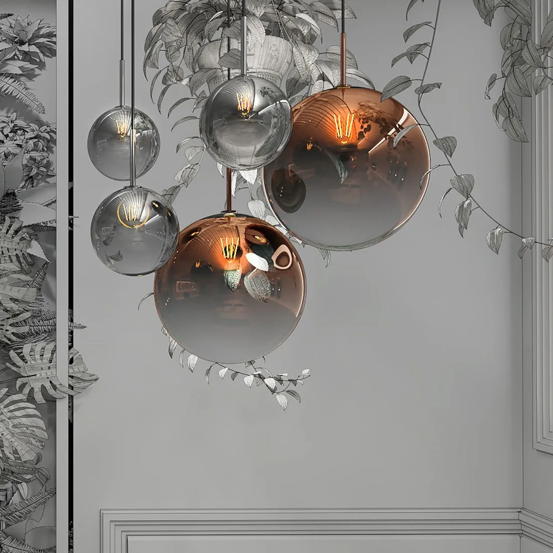 lampa-wiszaca-light-prestige-palla-1xe27-transparentny-chrom-stan-nowy