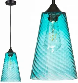 lampa-wiszaca-szklana-niebieska-stozek-vela