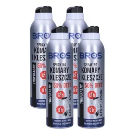 bros-spray-aerozol-rozpylacz-tropikalny-komary-kleszcze-50percent-deet-180ml-4szt
