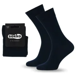 sokko-skarpetki-meskie-dlugie-granatowe-bambusowe