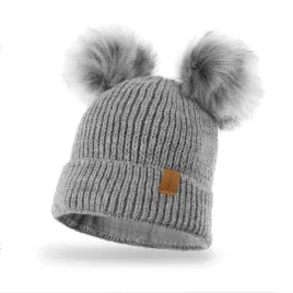 nandy-czapka-dwa-pompony-gruba-polar-dziecieca