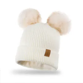 nandy-czapka-dwa-pompony-gruba-polar-dziecieca