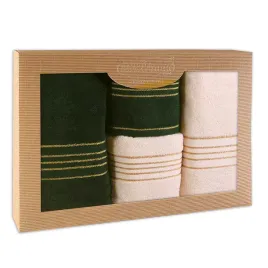 recznik-d-bawelna-100percent-tiwano-krem-zielen-butelkowa-p-2x50x90-2x70x140
