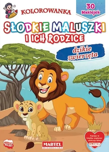 Kolorowanka z naklejkami "Dzikie zwierzęta