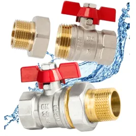 zawor-kulowy-kurek-3-4-dn25-mosiezny-ze-srubunkiem-i-dlawica-motylek-mocny