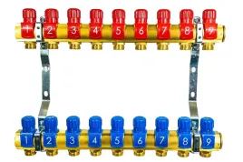 komplet-rozdzielacza-9-obwodowy-z-zaworami-do-wody-ogrzewania-grzejnikow