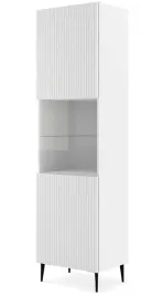 witryna-ravenna-b-1d-60cm-bialy-mat-nozki-szpilki-zlote-lub-czarne-metalowe