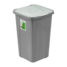 szary-kosz-50l-z-zielona-klapa-segregacja-odpadow