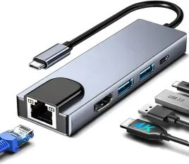 hub-usb-c-5w1-hdmi-4k-rj45-lan-100mb-s-100w-pd-usb-3-0-adapter-dock