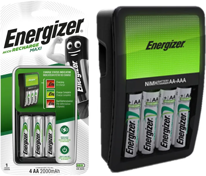 Energizer Maxi + 4 akumulatory AA 2000 mAh