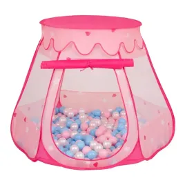 namiot-zamek-dla-dzieci-z-pileczkami-200-szt-selonis-nz-100x-05-pink