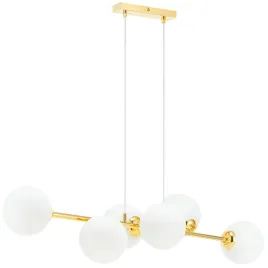 zlota-biala-kula-loft-lampa-wiszaca-sufitowa