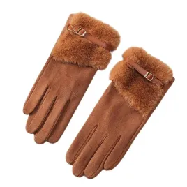 brazowe-damskie-rekawiczki-skorzane-eleganckie-dodatki-do-ubran-na-zime