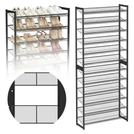 szafka-regal-na-buty-modulowa-czarna-223cm-skladana-do-przedpokoju-metalowa