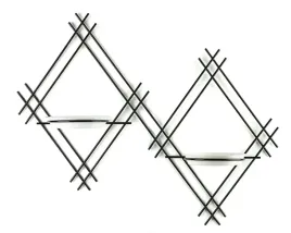 czarny-metalowy-kwietnik-scienny-podwojny-loft