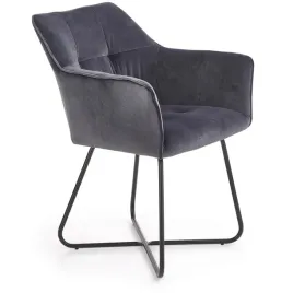 krzeslo-k377-szary-aksamit-velvet-welur-halmar