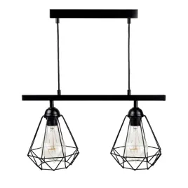 lampa-wiszaca-sufitowa-podwojna-abazur-loft-czarna