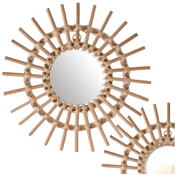 lustro-scienne-okragle-boho-slonce-30-cm-wiklina