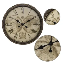 okragly-zegar-retro-vintage-loft-mapa-swiata-50-cm