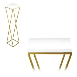 zloty-nowoczesny-kwietnik-bialy-blat-mdf-100-cm