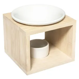 kominek-do-olejkow-bialy-elegancki-na-wosk-ceramiczny-drewno-bambus-11-cm