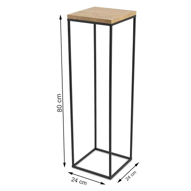 kwietnik-stojacy-80-cm-basicloft-nowoczesny-loft-stan-nowy-kolor-czarny-bezowy