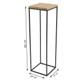 kwietnik-stojacy-80-cm-basicloft-nowoczesny-loft-stan-nowy-kolor-czarny-bezowy