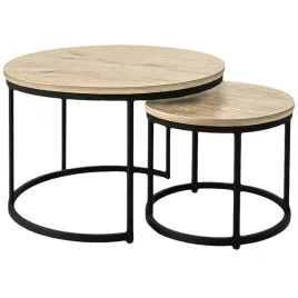 zestaw-2-stolikow-kawowych-okragle-loft-industrial-sk106-sonoma-fi-70-50