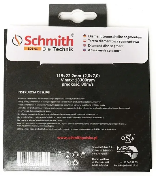tarcza-diamentowa-segmentowa-115mm-schmith-seria-sds