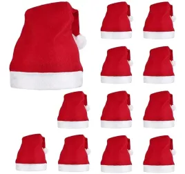 12x-czapka-mikolaja-przebranie-z-pomponem-kostium