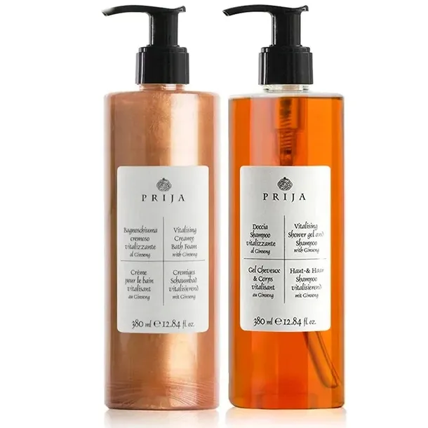 PRIJA ZESTAW KOSMETYKÓW Z POMPKĄ VEGAN 2x380ml
