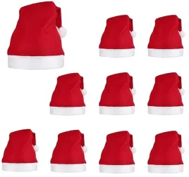 czapka-swietego-mikolaja-przebranie-czapki-10-szt