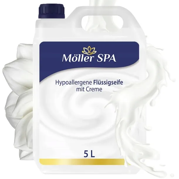 Möller SPA MYDŁO W PŁYNIE HIPOALERGICZNE KREMOWE WYDAJNE DO DOZOWNIKÓW - 5L