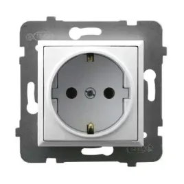 ospel-aria-gniazdo-pojedyncze-z-u-schuko-bialy-kontakt-gp-1us-m-00