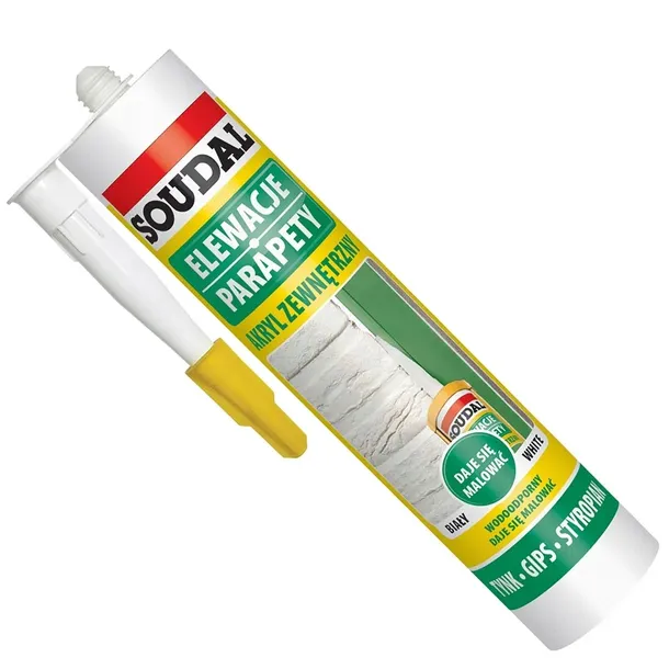AKRYL ZEWNĘTRZNY USZCZELNIACZ BIAŁY SOUDAL 280 ml