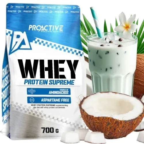 BIAŁKO WPC serwatkowe whey ODŻYWKA BIAŁKOWA ProActive 700g KOKOSOWE