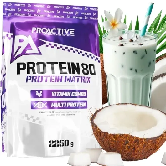 BIAŁKO odżywka białkowa mix białek ProActive Protein 80 2250g KOKOS