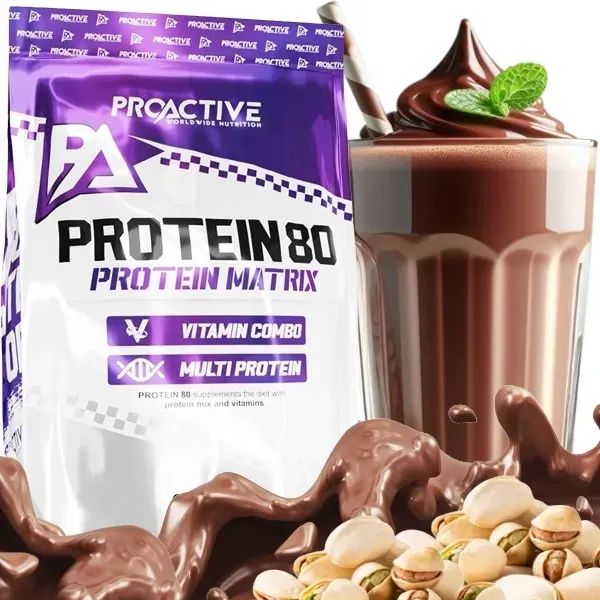 BIAŁKO odżywka białkowa mix ProActive Protein 80 2250g CZEKO-PISTACJA