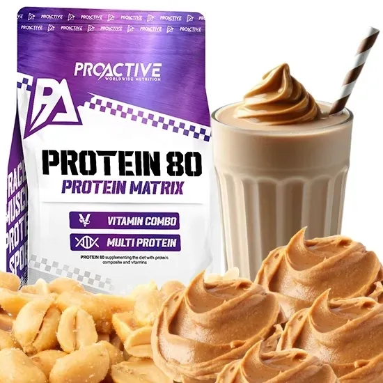 BIAŁKO WPC serwatkowe odżywka białkowa WITAMINY masło orzech ProActive 700g