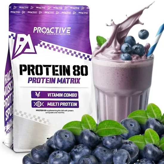 BIAŁKO WPC serwatkowe odżywka białkowa WITAMINY jagoda ProActive 80 700g
