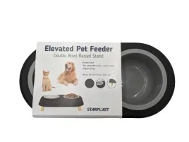 zestaw-dwoch-misek-z-tworzywa-sztucznego-dla-psa-starplast-czarna-900-ml-x2