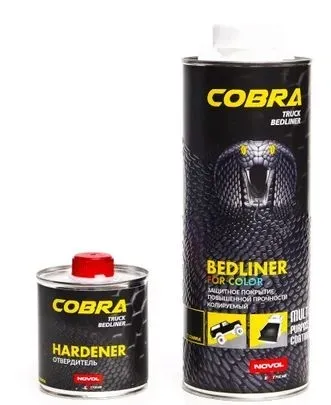 Powłoka ochronna Novol Cobra Bedliner 600 ml + utwardzacz 200ml CZARNY