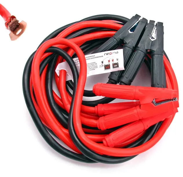 MOCNE KABLE PRZEWODY ROZRUCHOWE 1500A 6M 6 METRÓW 50mm2 GRUBE NEOMAX