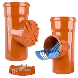 czyszczak-rewizja-rynny-z-sitkiem-160-mm-pomaranczowy-aquer-wysoka-jakosc