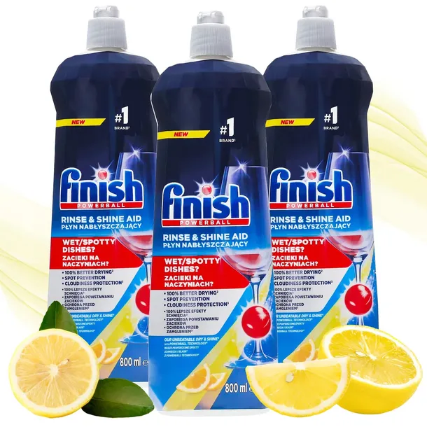 FINISH NABŁYSZCZACZ DO ZMYWAR LEMON 3 x 800ML